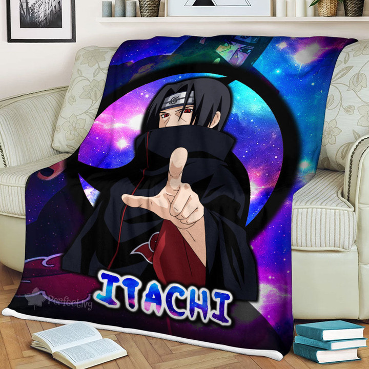 Uchiha Itachi Blanket Galaxy Custom Naruto Anime-wexanime.com