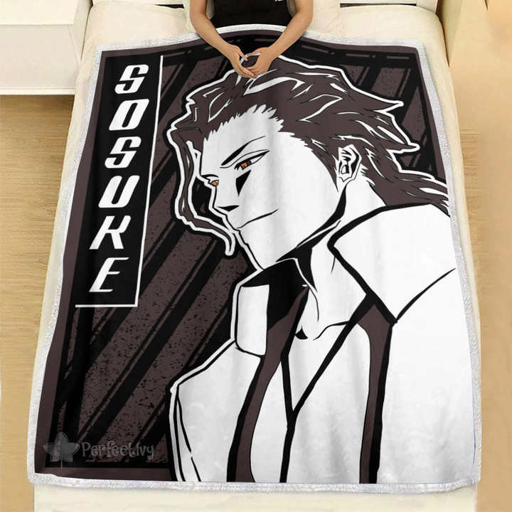 Sosuke Aizen Blanket Fleece Custom Bleach Anime-wexanime.com