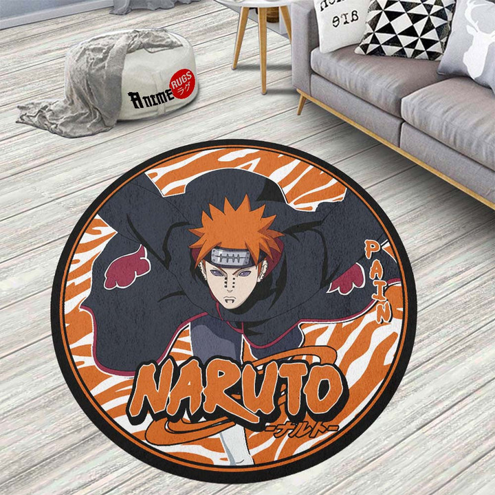 Pain Round Rug Custom Naruto Anime Circle Carpet-wexanime.com