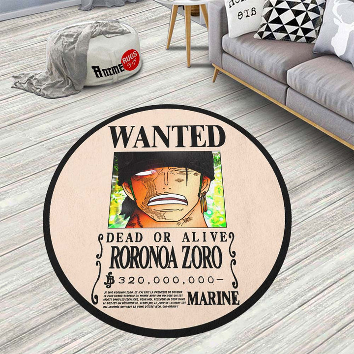 Roronoa Zoro Round Rug Custom One Piece Anime Circle Carpet-wexanime.com