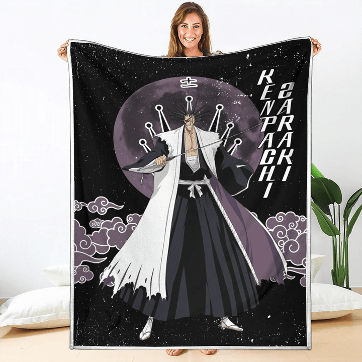 Kenpachi Zaraki Blanket Moon Style Custom Bleach Anime-wexanime.com