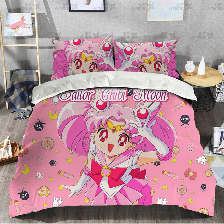 Sailor Chibi Moon Cute Version Bedding Set Custom Sailor Moon Anime Bedding-wexanime.com
