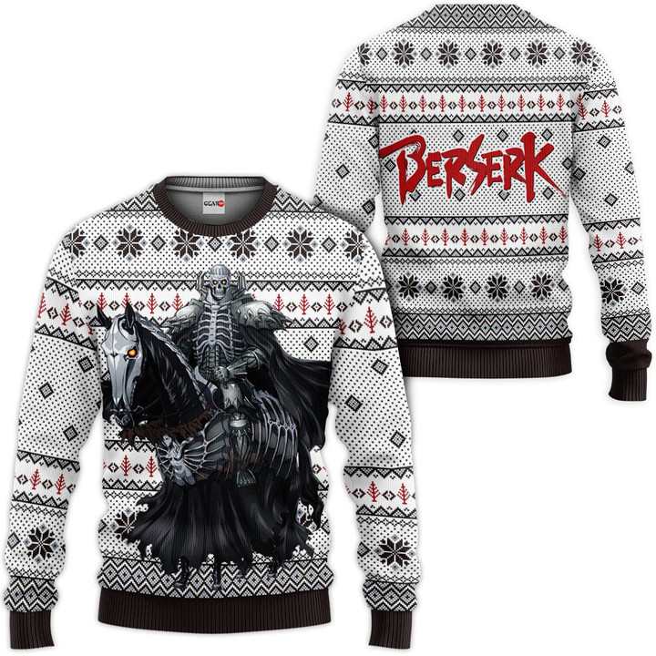 Berserk The Skull Knight Ugly Christmas Sweater Custom For Anime Fans Wexanime