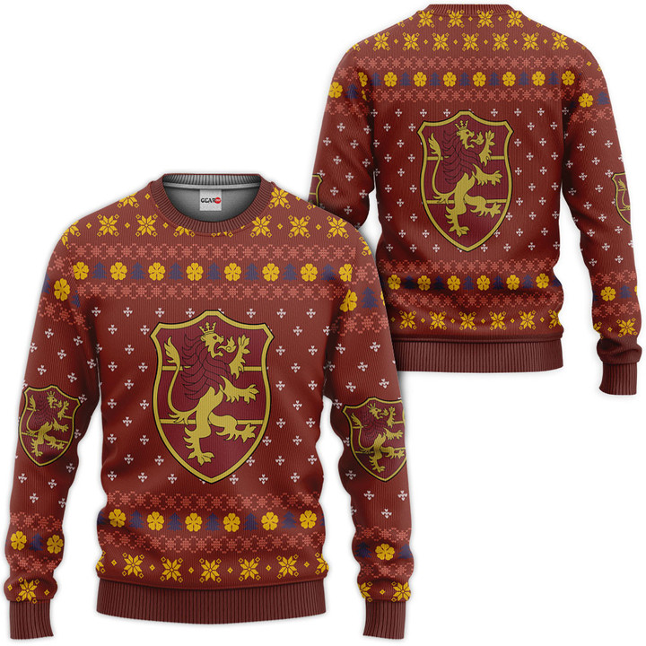 Black Clover Crimson Lion Custom Anime Ugly Christmas Sweater Wexanime