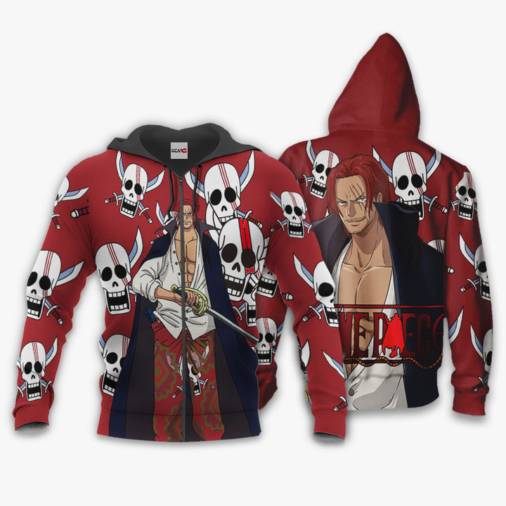 One Piece Red Shanks Hoodie Custom Anime Merch Clothes Wexanime