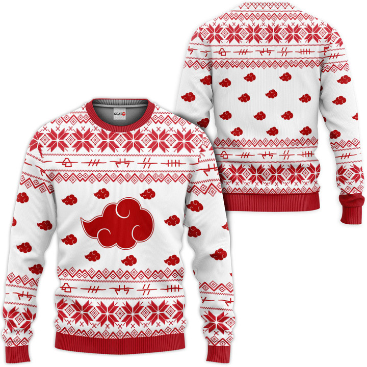 Akatsuki Ugly Christmas Sweater Custom For Anime Fans VA0822 Wexanime