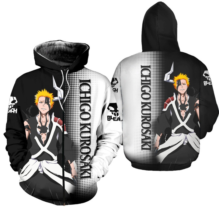 Bleach Ichigo Shirt Costume Bleach Anime Hoodie Sweater - 1 - wexanime