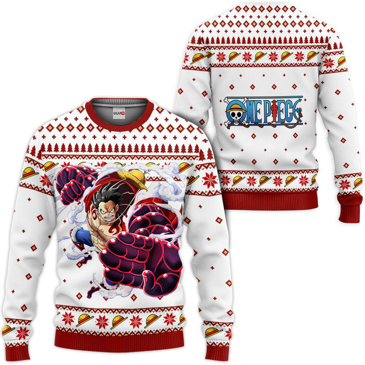 One Piece Luffy Gear 4 Custom Anime Ugly Christmas Sweater VA1808 Wexanime