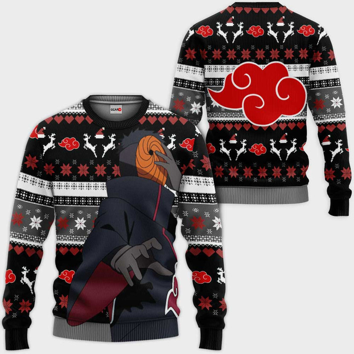 Tobi Ugly Christmas Sweater Akatsuki Custom Anime Xmas Merch Wexanime