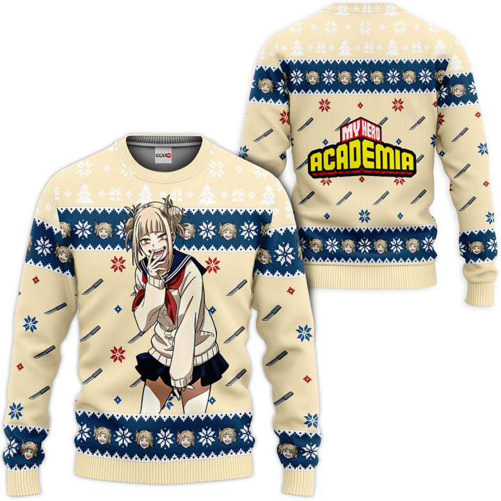 My Hero Academia Himiko Toga Custom Anime Ugly Christmas Sweater Wexanime