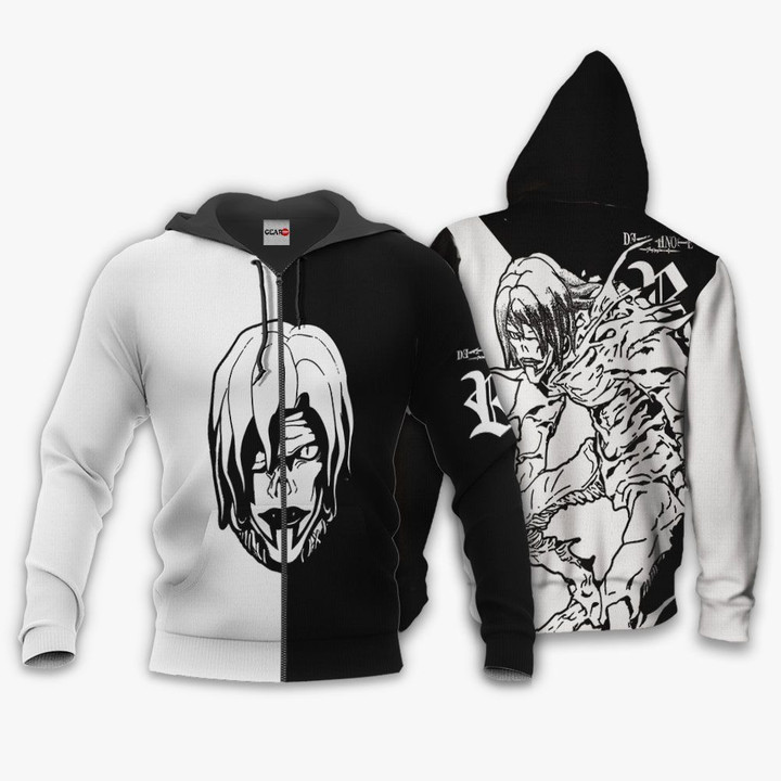 Death Note Hoodie Rem Custom Shirt Anime Zip Jacket wexanime