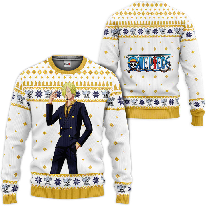 One Piece Sanji Custom Anime Ugly Christmas Sweater VA1808 Wexanime
