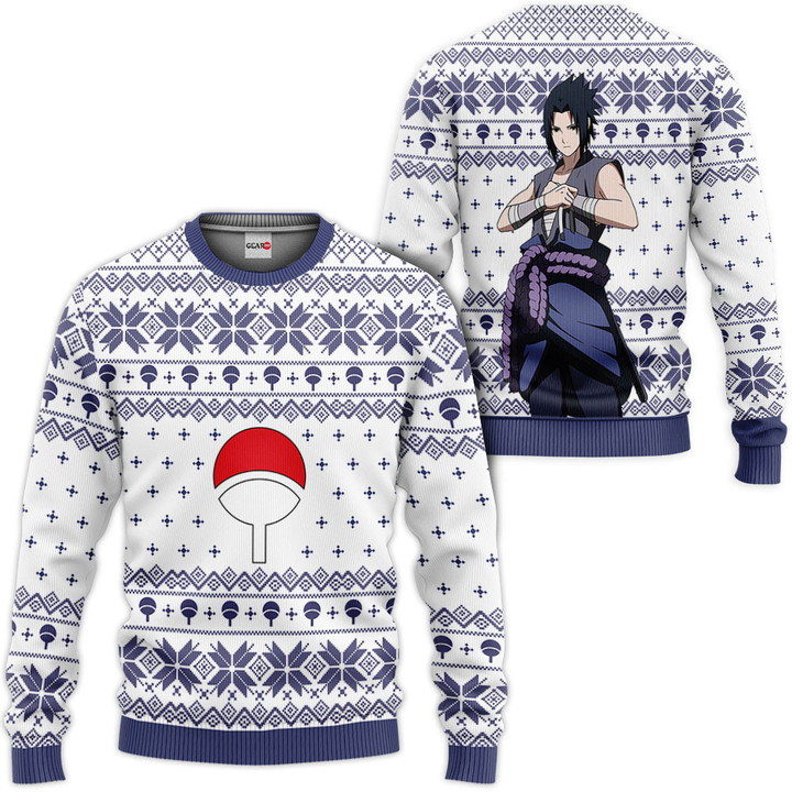 Sasuke Uchiha Ugly Christmas Sweater Custom For Anime Fans VA0822 Wexanime