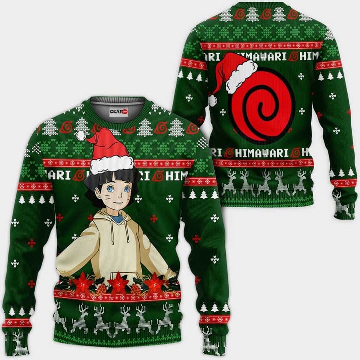Himawari Uzumaki Ugly Christmas Sweater Custom BRT Anime Xmas Gifts