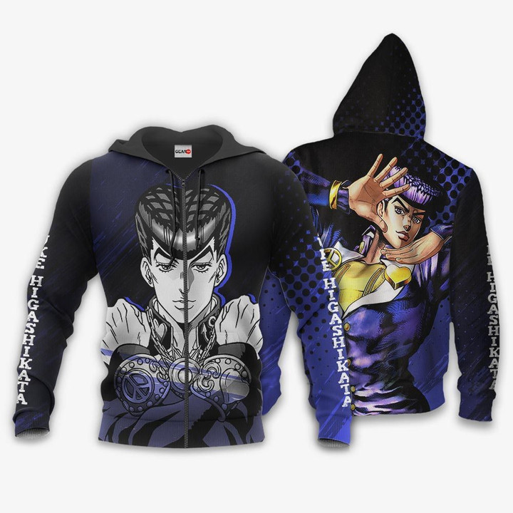 Josuke Higashikata Hoodie JoJo's Bizarre Adventure Anime Shirt Jacket wexanime