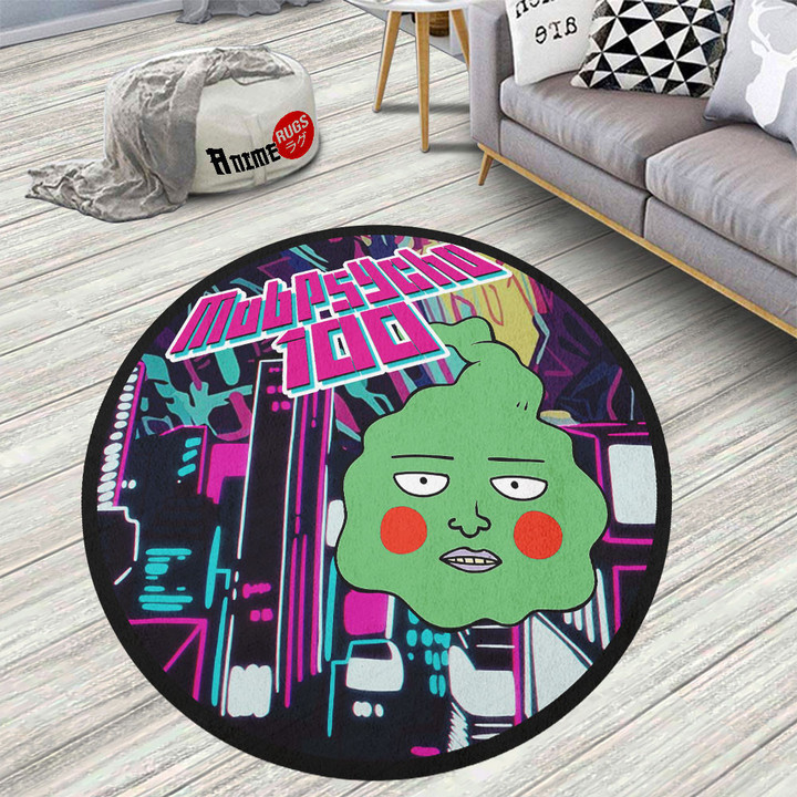 Mob Psycho 100 Ekubo Round Rug Custom Anime Circle Carpet
