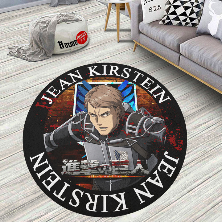 Attack On Titan Characters Jean Kirstein Round Rug Anime Room Mats