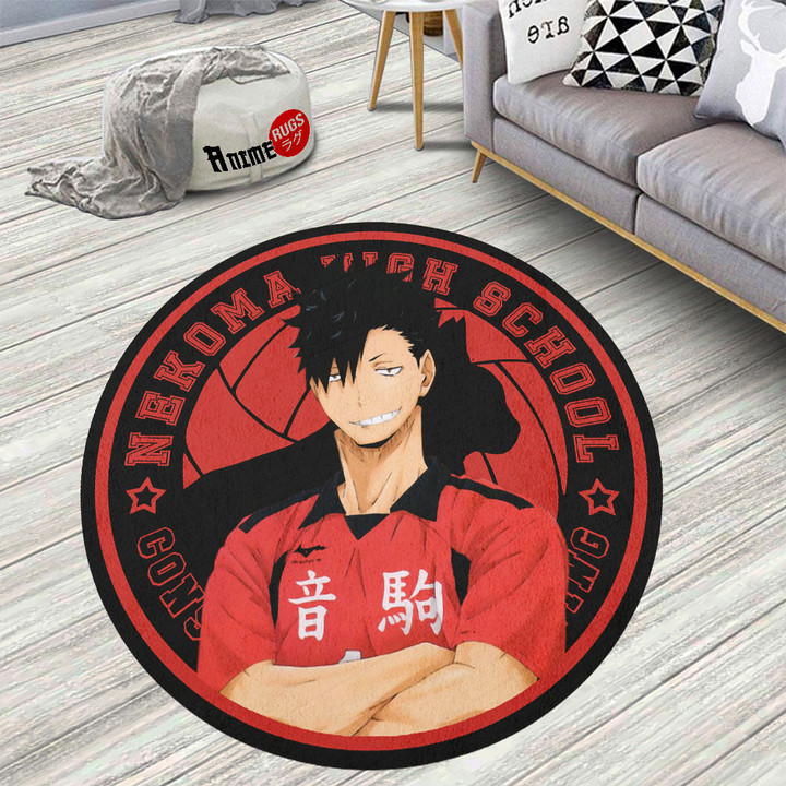 Haikyuu Tetsuro Kuroo Round Rug Custom Anime Circle Carpet
