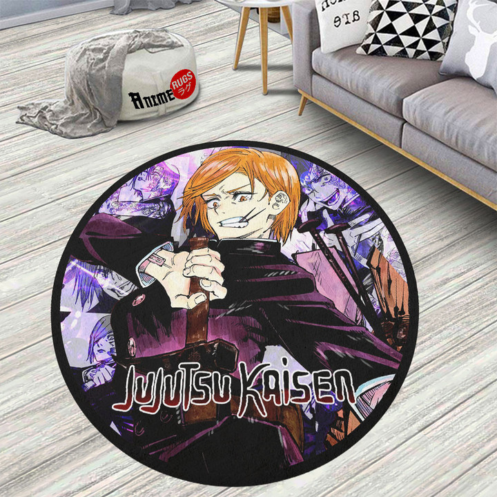 Jujutsu Kaisen Nobara Kugisaki Round Rug Custom Anime Circle Carpet