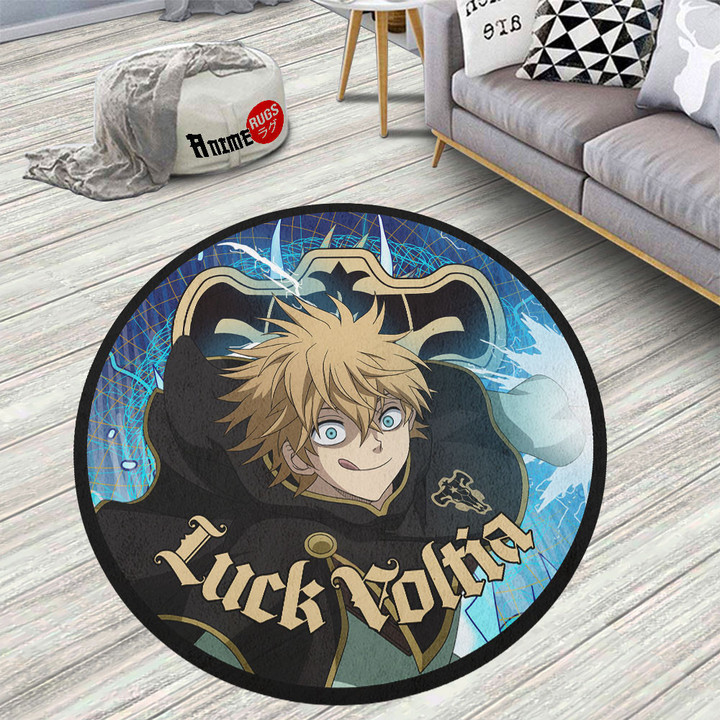 Black Clover Luck Voltia Round Rug Anime Room Mats