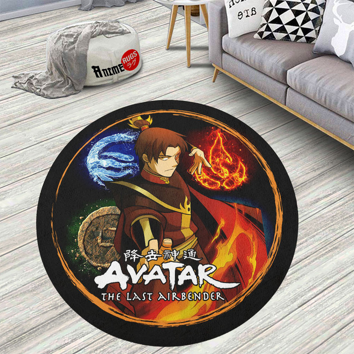 Avatar The Last Airbender Zuko Round Rug Custom Anime Circle Carpet