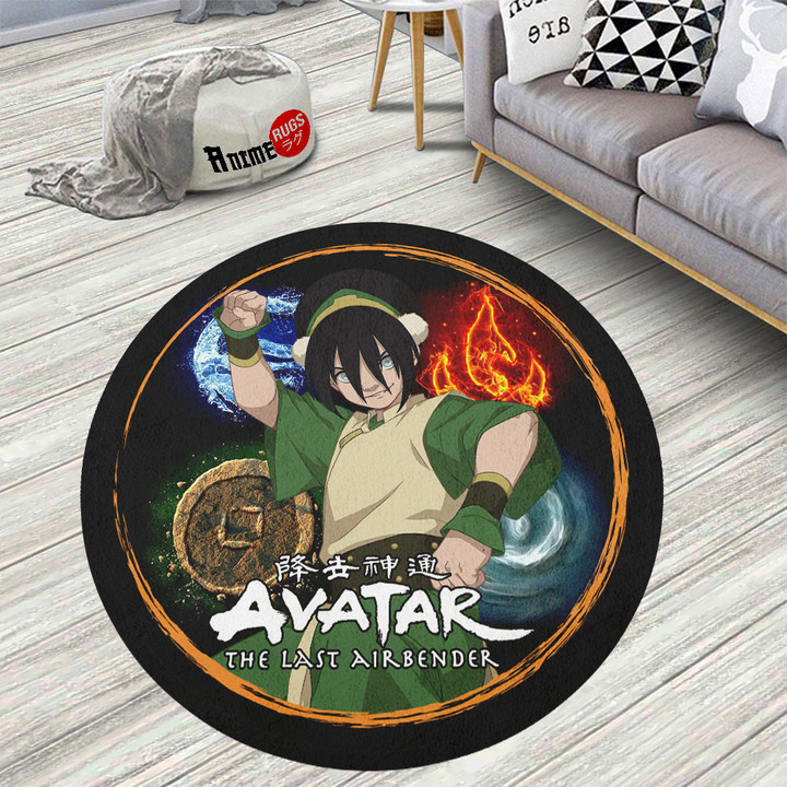 Avatar The Last Airbender Toph Beifong Round Rug Anime Room Mats