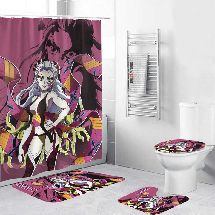 Demon Slayer Anime Daki Combo Bathroom Mats Set & Shower Curtain