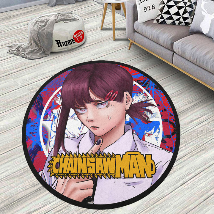 Chainsaw Man Kobeni Higashiyama Round Rug Anime Room Mats
