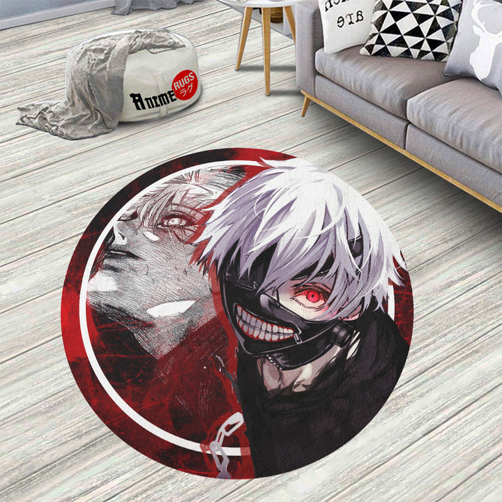 Tokyo Ghoul Ken Kaneki Round Rug Custom Circle Carpet