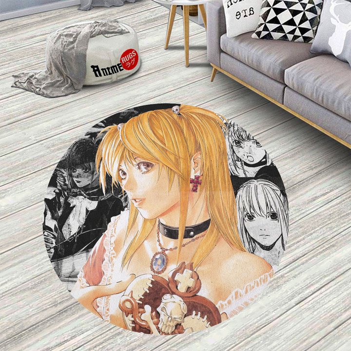 Misa Amane Round Rug Custom Circle Carpet