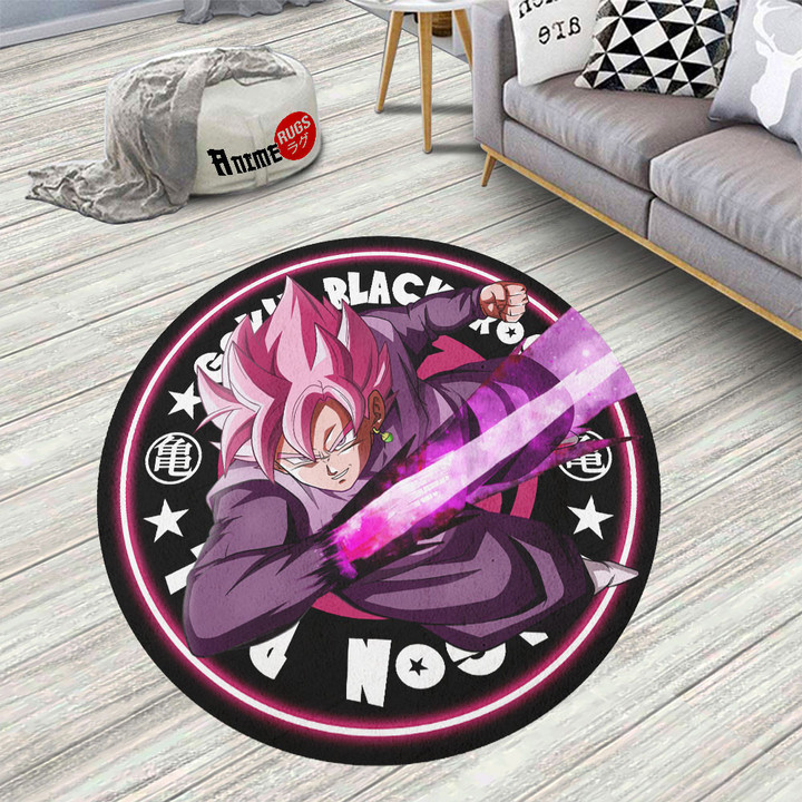Dragon Ball Goku Black Rose Round Rug Custom Circle Carpet