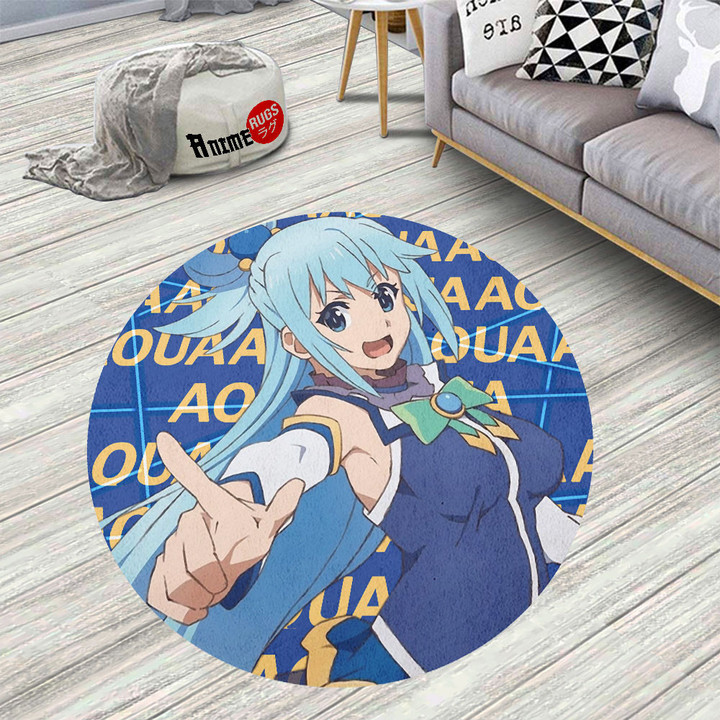 KonoSuba Aqua Round Rug Custom Circle Carpet