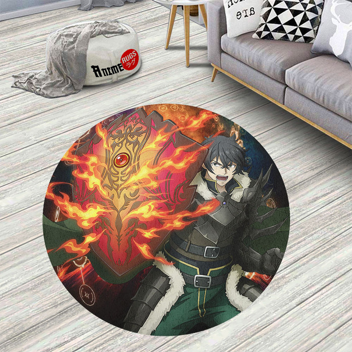 The Rising Of The Shield Hero Naofumi Iwatani And Rage Shield Round Rug Custom Circle Carpet