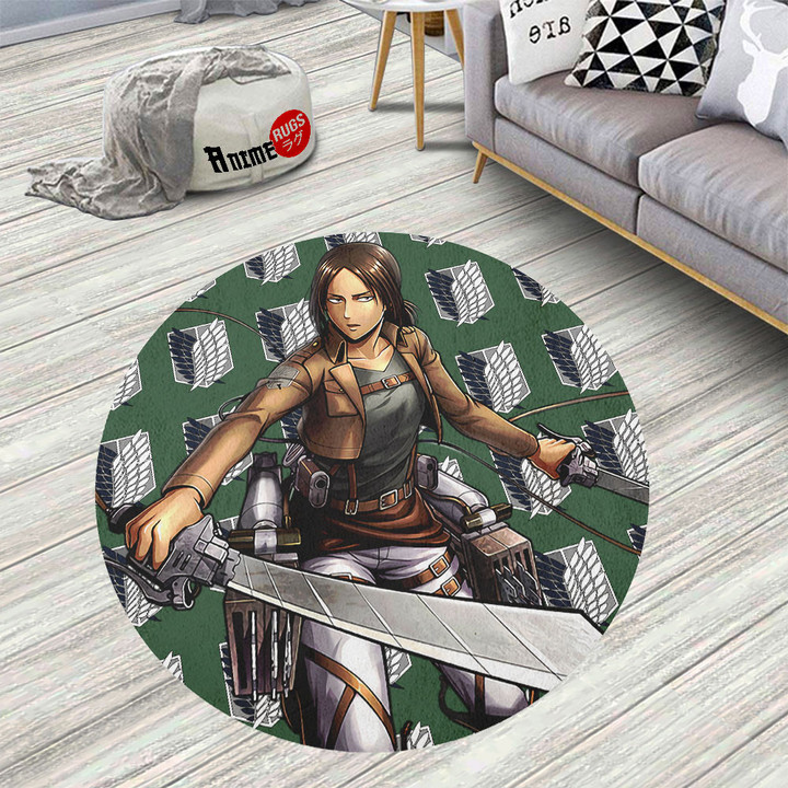 Attack On Titan Characters Ymir Round Rug Custom Circle Carpet