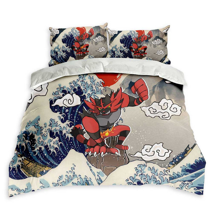 Kanagawa Great Wave Incineroar Bedding Set