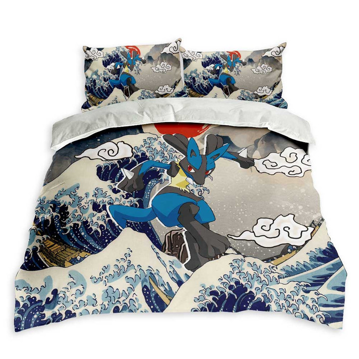 Kanagawa Great Wave Lucario Bedding Set