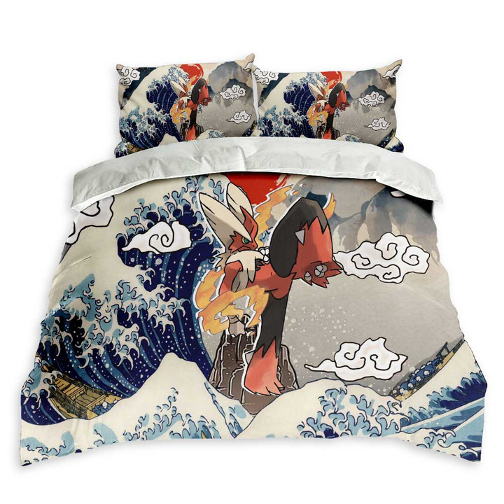 Kanagawa Great Wave Blaziken Bedding Set