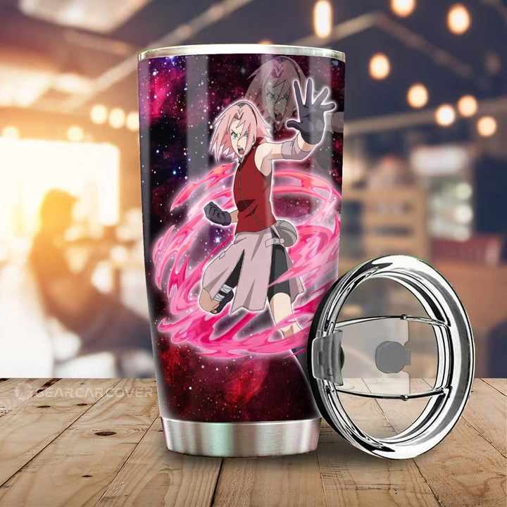 Haruno Sakura Tumbler Cup Custom Anime Galaxy Style Car Accessories For Fans - Wexanime - 1