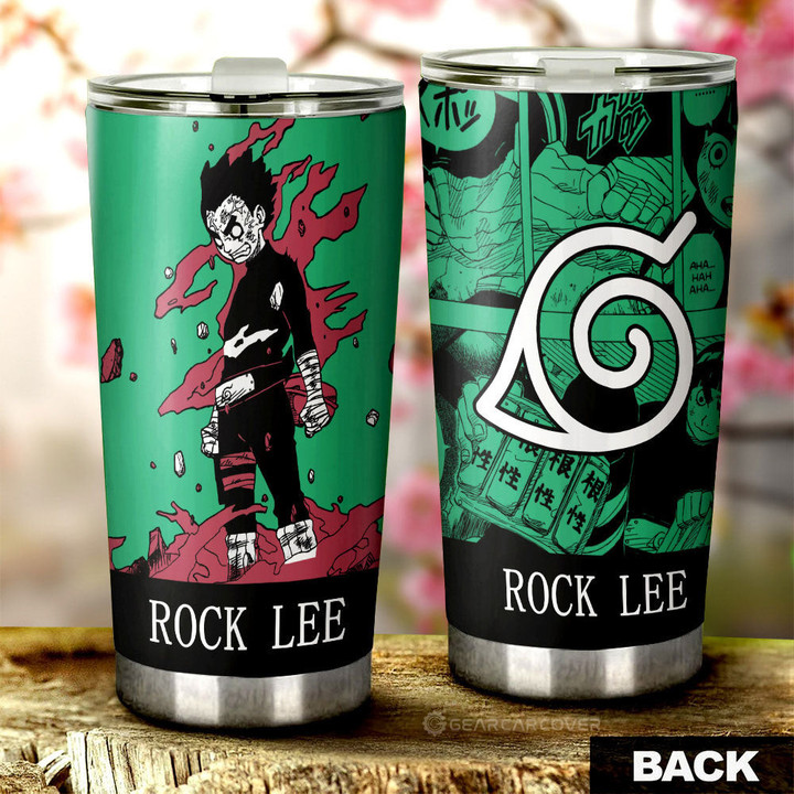 Rock Lee Tumbler Cup Custom Anime Car Accessories Manga Color Style - Wexanime - 1