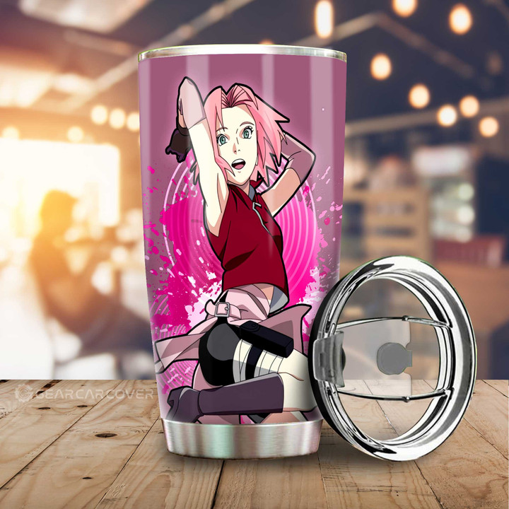 Anime Girl Haruno Sakura Tumbler Cup Custom Anime - Wexanime - 1