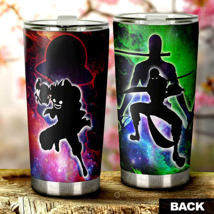 Monkey D. Luffy And Zoro Tumbler Cup Custom One Piece Anime Silhouette Style - Wexanime - 1
