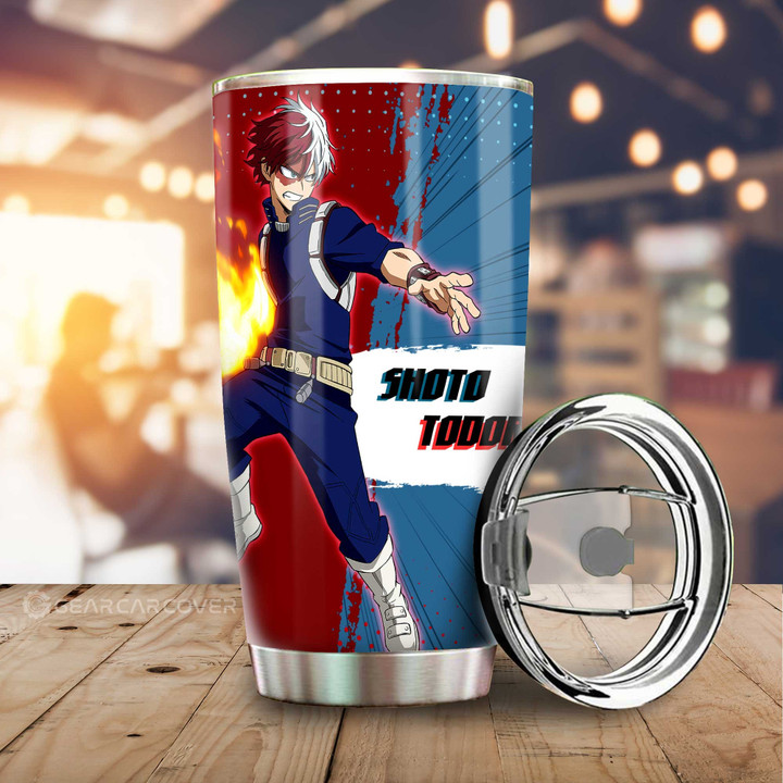 Shoto Todoroki Tumbler Cup Custom For My Hero Academia Anime Fans - Wexanime - 1