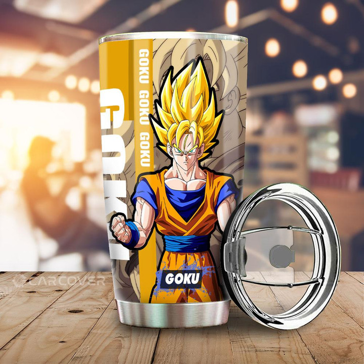 Goku SSJ Tumbler Cup Custom Dragon Ball Anime Car Accessories - Wexanime - 1