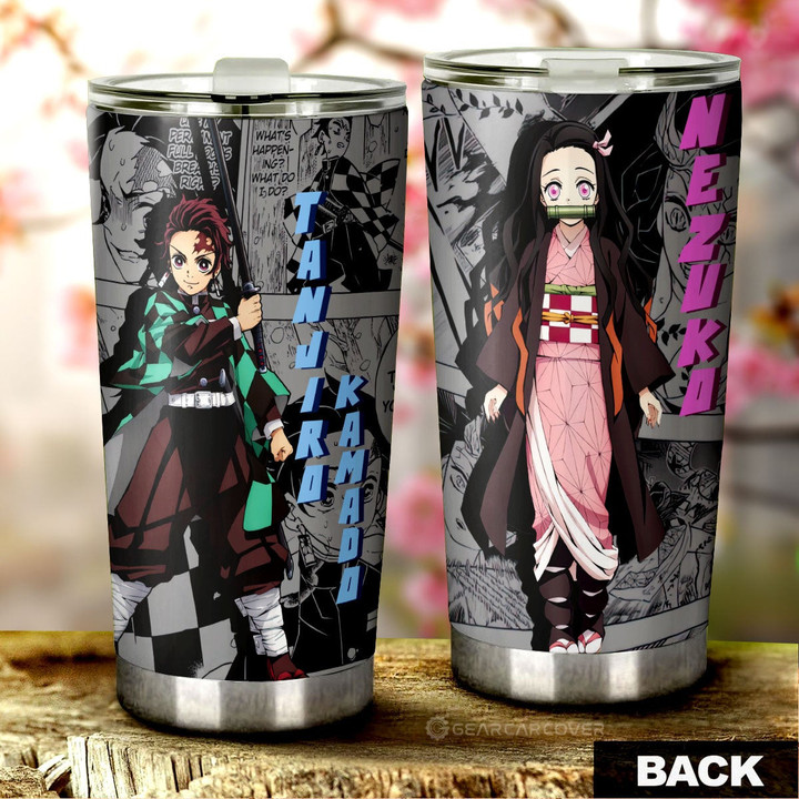Tanjiro And Nezuko Tumbler Cup Custom Demon Slayer Anime Mix Mangas - Wexanime - 1
