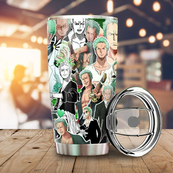 Roronoa Zoro Funny Tumbler Cup Custom Anime Car Accessories For One Piece Fans - Wexanime - 1