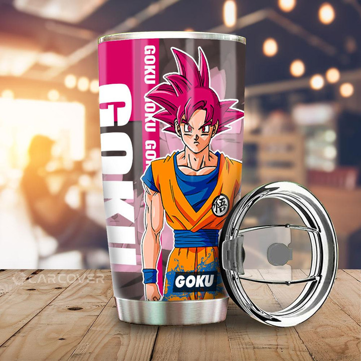 Goku God Tumbler Cup Custom Dragon Ball Anime Car Accessories - Wexanime - 1