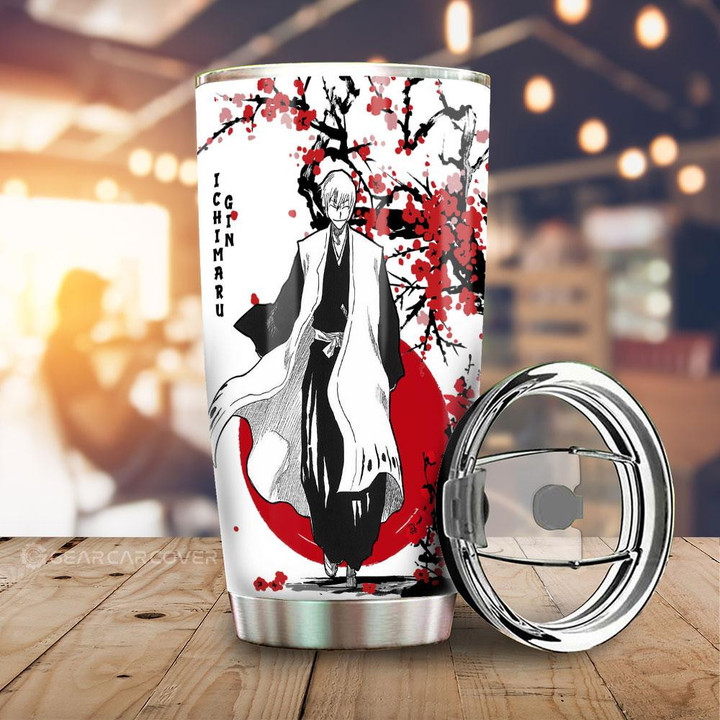 Gin Ichimaru Tumbler Cup Custom Japan Style Anime Bleach Car Interior Accessories - Wexanime - 1