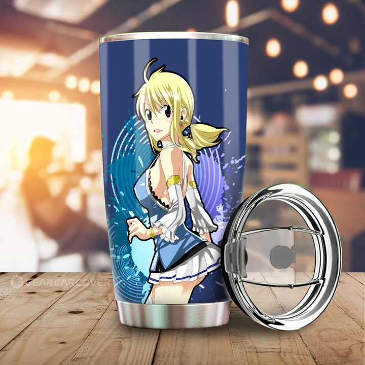 Anime Waifu Girl Lucy Heartfilia Tumbler Cup Custom Fairy Tail Anime Car Accessories - Wexanime - 1