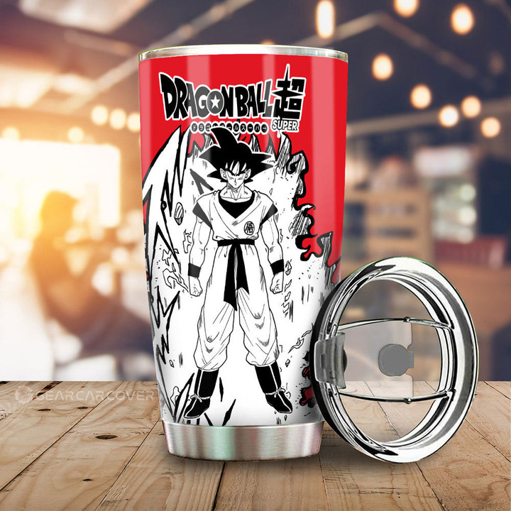 Goku Tumbler Cup Custom Dragon Ball Anime Car Accessories Manga Style For Fans - Wexanime - 1