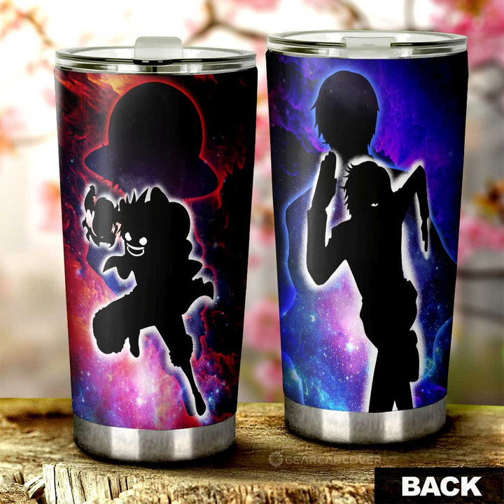 Monkey D. Luffy And Sanji Tumbler Cup Custom One Piece Anime Silhouette Style - Wexanime - 1